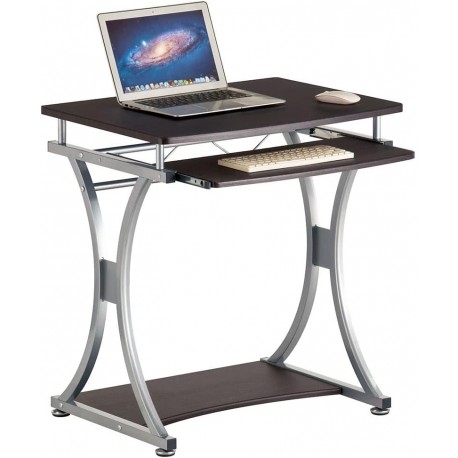Scrivania per PC Compatta con Cassetto Estraibile, Nero Grafite