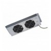 Gruppo di 2 Ventole a Soffitto Senza Termostato per Rack 19'' Grigio