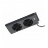 Gruppo di 2 Ventole a Soffitto Senza Termostato per Rack 19'' Nero I-CASE FAN-2STN