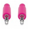 Cavo Audio con Guaina Intrecciata 1m Viola/Fucsia con Blister