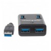 Hub USB 3.0 4 Porte con Alimentatore 5V 3A Nero