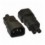 Adattatore da IEC C14 Maschio a C5 Femmina Nero