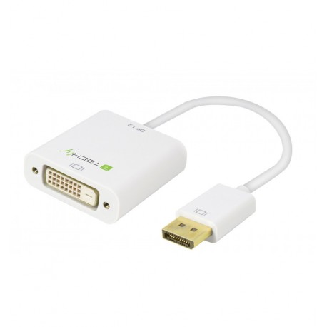 Adattatore DisplayPort 1.2 Maschio / DVI Femmina 15cm Bianco IADAP DP-DVIF2