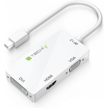 Adattatore 3 in 1 Mini DisplayPort 1.2 (Thunderbolt) a HDMI/DVI/VGA IADAP MDP-COMBOF12