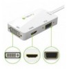 Adattatore 3 in 1 Mini DisplayPort 1.2 (Thunderbolt) a HDMI/DVI/VGA