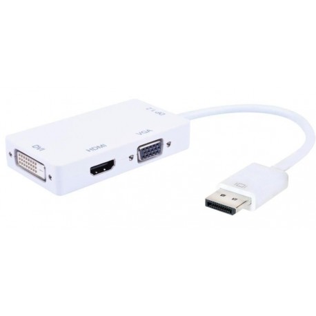 Adattatore 3 in 1 DisplayPort 1.2 a HDMI/DVI/VGA IADAP DP-COMBOF2