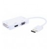 Adattatore 3 in 1 DisplayPort 1.2 a HDMI/DVI/VGA IADAP DP-COMBOF2