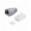 Plug Cat.6 RJ45 e Copriconnettore per Cavo Non Schermato 100pz Grigio