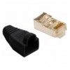 Plug Copriconnettore Cat.5E RJ45 Cavo Schermato 100pz Nero IWP-CAT5ES-BK