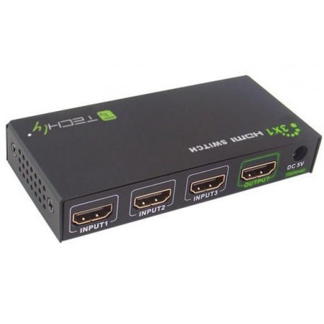 Switch HDMI 3 IN 1 OUT con Telecomando 4K UHD 3D IDATA HDMI-4K31