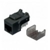 Frutto Keystone RJ45 Cat6A UTP 10 Gigabit Nero