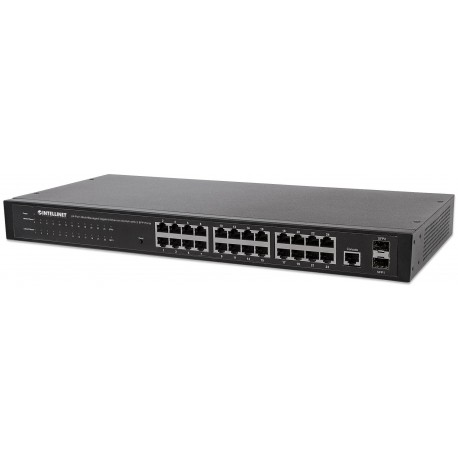 Switch 24 porte Web-Managed Gigabit Ethernet con 2 porte SFP I-SWHUB GBE-24D