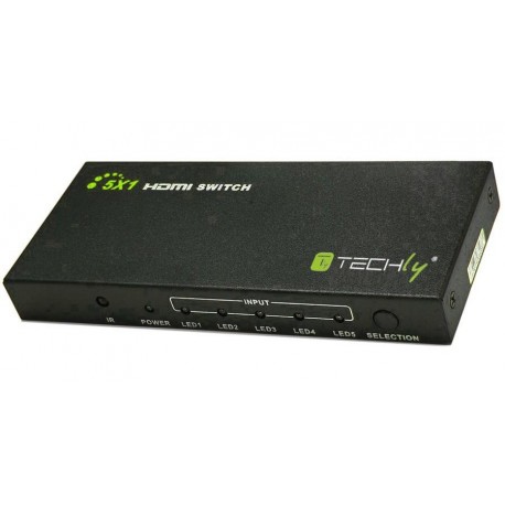 Switch HDMI 5 IN 1 OUT con Telecomando 4K UHD 3D IDATA HDMI-4K51
