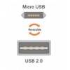 Cavo High Speed USB a MicroUSB Reversibile 1m Nero