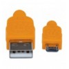Cavo Micro USB Guaina Intrecciata USB/MicroUsb 1.8m Blu/Arancione