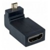 Adattatore HDMI A Femmina / Micro D Maschio Angolato Nero