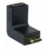 Adattatore HDMI Mini C Femmina a Mini C Maschio Angolato Nero