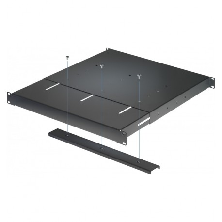 Mensola estensibile per Rack 19'' 1U Nero 4 punti I-CASE TRAY-12-BK