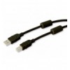 Cavo USB 2.0 A M / B M 1.8m con Ferrite Doppia Schermatura Nero ICOC U-AB-18-U2-FBK