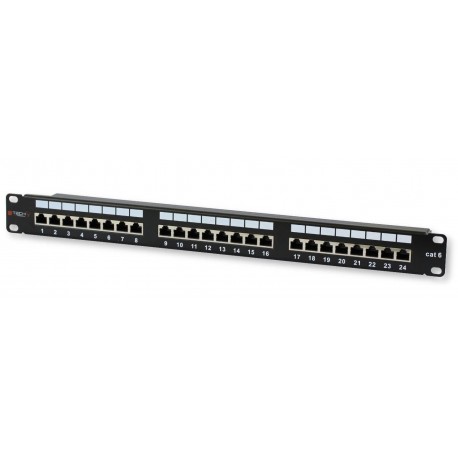 Pannello Patch STP 24 Posti RJ45 Cat.6 Techly I-PP 24-RS-C6T