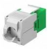 Frutto Keystone RJ45 Cat6A UTP 500MHz Verde