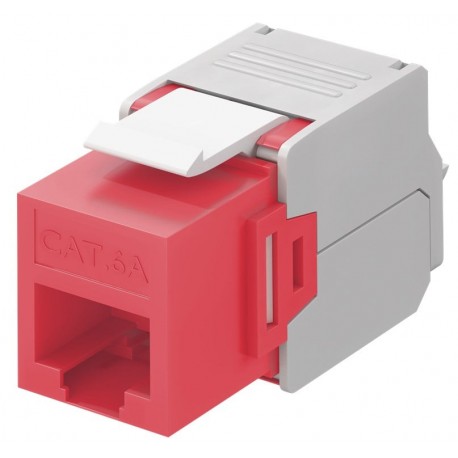 Frutto Keystone RJ45 Cat6A UTP 500MHz Rosso IWP-MD C6A/REW