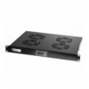 Gruppo 4 Ventole 1U per Rack 19'' con Termostato LED Nero I-CASE FAN-TC4B