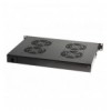 Gruppo 4 Ventole 1U per Rack 19'' con Termostato LED Nero