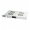 Gruppo 4 Ventole 1U per Rack 19'' con Termostato LED Grigio I-CASE FAN-TC4G