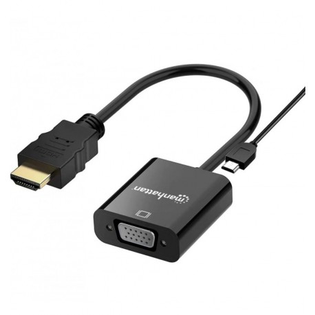 Cavo Convertitore HDMI a VGA con MicroUsb 30cm Nero IDATA HDMI-VGA2M