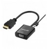 Cavo Convertitore HDMI a VGA con MicroUsb 30cm Nero IDATA HDMI-VGA2M