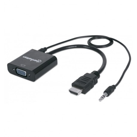 Cavo Convertitore da HDMI a VGA con Audio e MicroUsb 30cm Nero IDATA HDMI-VGA2AUM