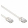 Cavo di Rete Patch Piatto in Rame Cat.6 UTP 3m Bianco