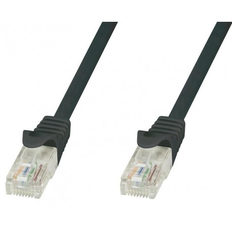 Cavo di rete Patch in CCA Cat.5E Nero UTP 1m ICOC CCA5U-010-BKT