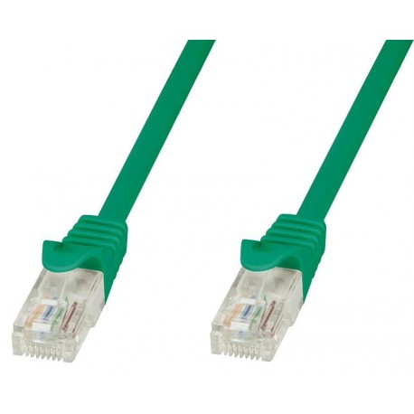 Cavo di rete Patch in CCA Cat.5E Verde UTP 1m ICOC CCA5U-010-GREET