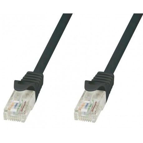 Cavo di rete Patch in CCA Cat.5E Nero UTP 2m ICOC CCA5U-020-BKT