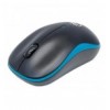 Mouse Ottico Wireless con Micro Ricevitore USB 1000dpi Nero/Azzurro