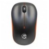 Mouse Ottico Wireless con Micro Ricevitore USB 1000dpi Nero/Arancione