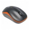 Mouse Ottico Wireless con Micro Ricevitore USB 1000dpi Nero/Arancione