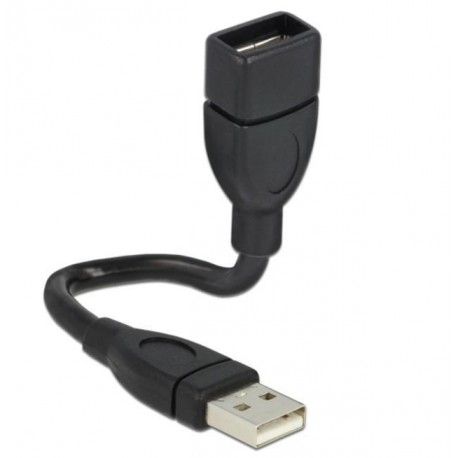 Cavo semi-rigido USB2.0 A Maschio / A Femmina 15cm Nero ICOC U2-SHAPE15