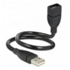 Cavo semi-rigido USB2.0 A Maschio / A Femmina 35cm Nero ICOC U2-SHAPE35