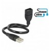Cavo semi-rigido USB2.0 A Maschio / A Femmina 35cm Nero