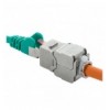 Frutto Keystone RJ45 Cat6A 10Gigabit STP 180° Tooless Slim