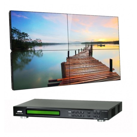 Switch Matrix 4x4 HDMI con Videowall & Scaler