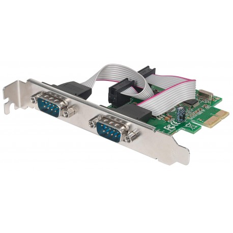 Scheda PCI Express Seriale 2 Porte DB9 M ICC X-PCI-2SER2