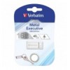 Mini Memoria USB Verbatim con Portachiavi 16GB Silver