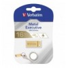 Mini Memoria USB 3.0 Verbatim con Portachiavi 16GB Oro