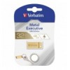 Mini Memoria USB 3.0 Verbatim con Portachiavi 32GB Oro