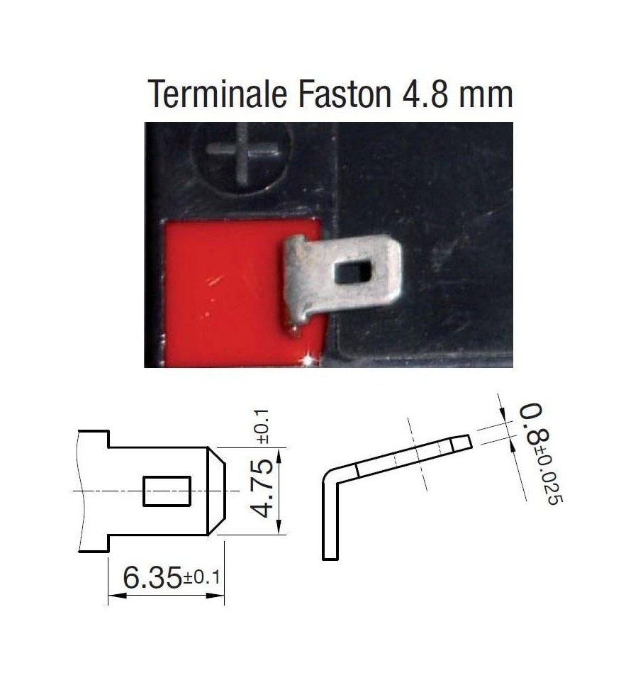 Batteria FIAMM 12V 1,2Ah - Piombo Acido, Faston 4,8mm - Foto 5