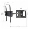 Supporto a Muro per TV LED LCD 23-55'' Estensibile Slim Full-Motion